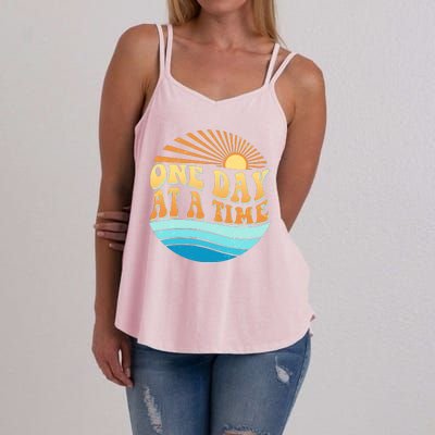 Retro 1960s 70s One Day At A Time Mental Health Awareness Women's Strappy Tank