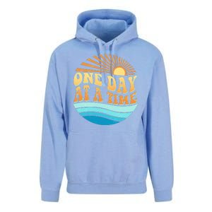 Retro 1960s 70s One Day At A Time Mental Health Awareness Unisex Surf Hoodie