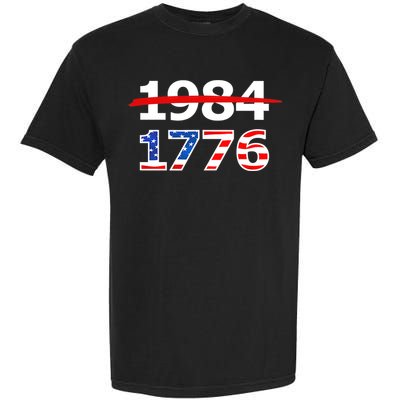Resist 1984 and Return to 1776 Patriotic American Design Garment-Dyed Heavyweight T-Shirt