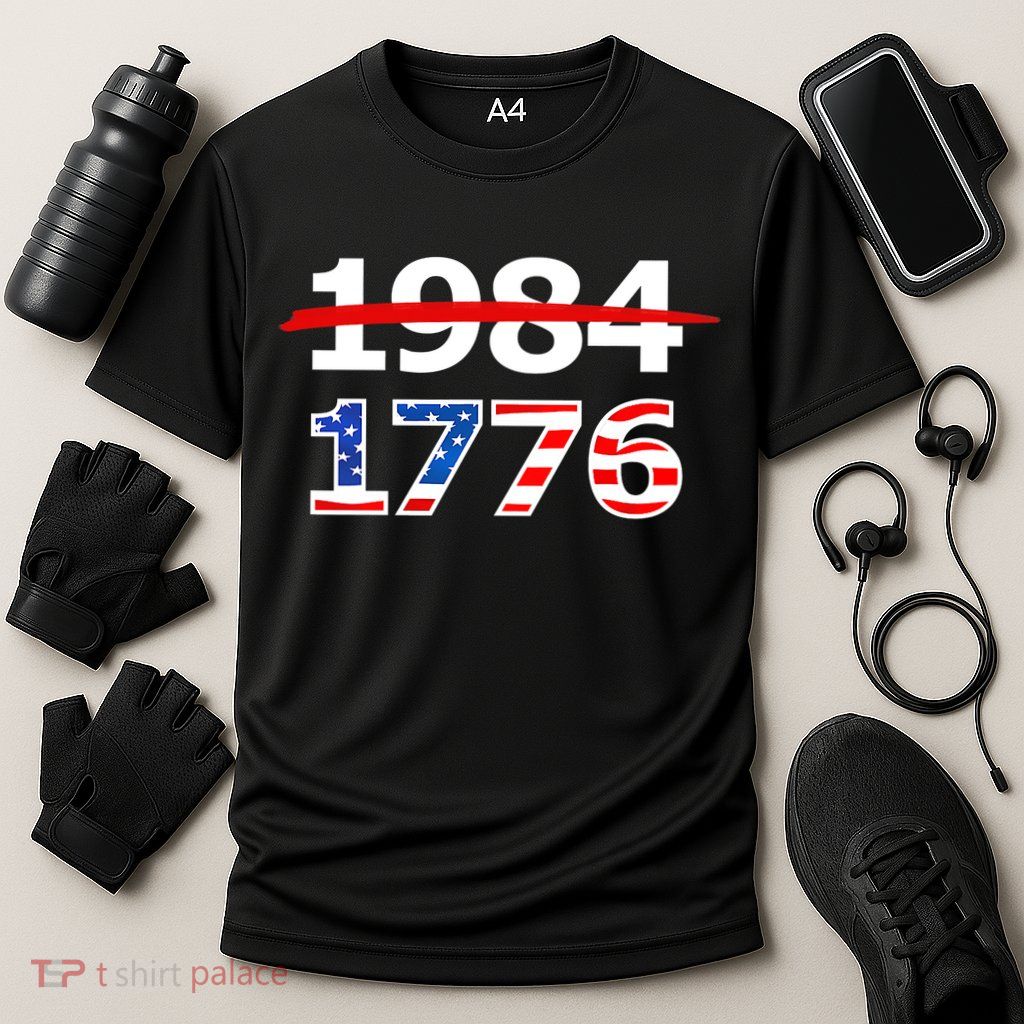Resist 1984 and Return to 1776 Patriotic American Design Performance Shirt