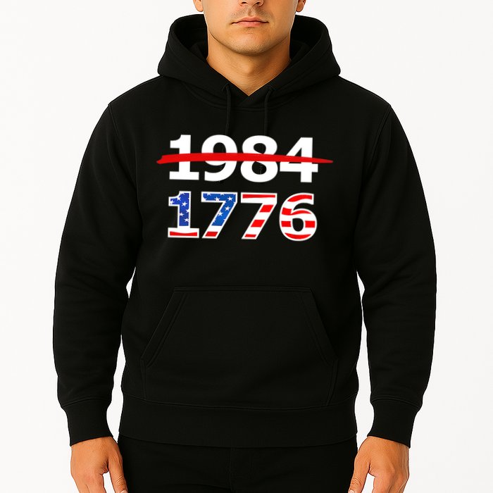 Resist 1984 and Return to 1776 Patriotic American Design Hoodie