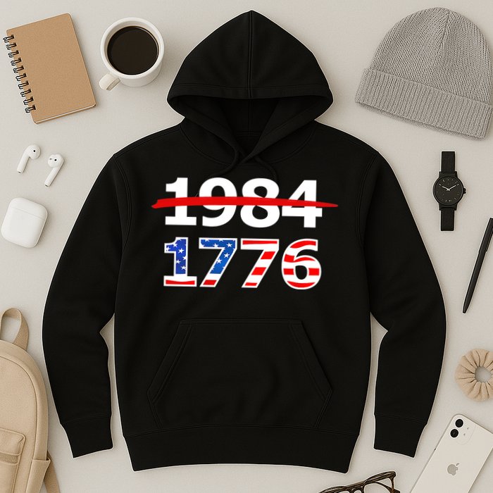 Resist 1984 and Return to 1776 Patriotic American Design Hoodie
