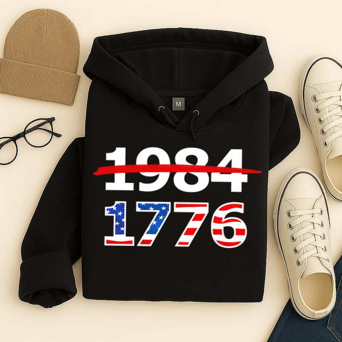 Resist 1984 and Return to 1776 Patriotic American Design Hoodie