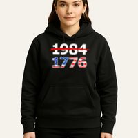 Resist 1984 and Return to 1776 Patriotic American Design Hoodie