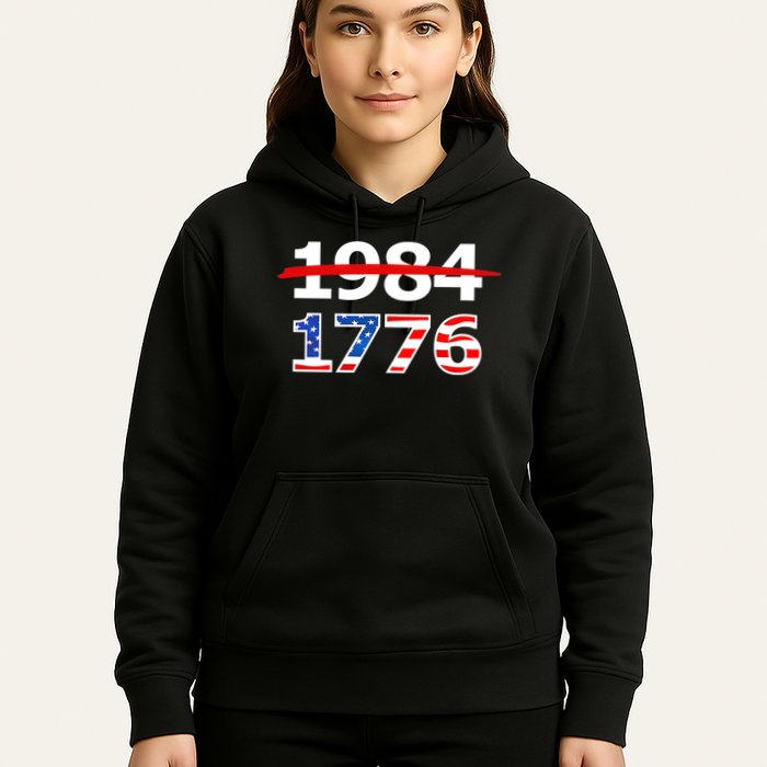 Resist 1984 and Return to 1776 Patriotic American Design Hoodie