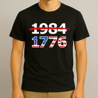 Resist 1984 and Return to 1776 Patriotic American Design T-Shirt