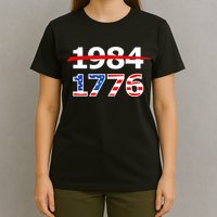 Resist 1984 and Return to 1776 Patriotic American Design T-Shirt