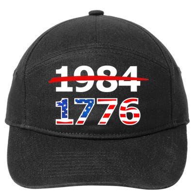 Resist 1984 and Return to 1776 Patriotic American Design 7-Panel Snapback Hat