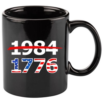 Resist 1984 and Return to 1776 Patriotic American Design 11oz C Handle Ceramic Mug