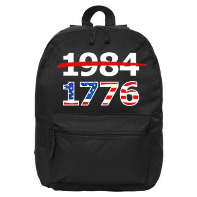Resist 1984 and Return to 1776 Patriotic American Design 16 in Basic Backpack