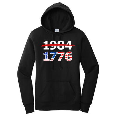 Resist 1984 and Return to 1776 Patriotic American Design Women's Pullover Hoodie