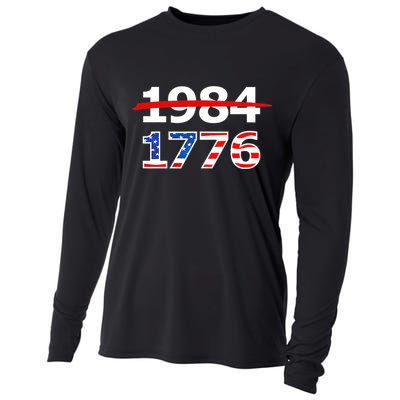Resist 1984 and Return to 1776 Patriotic American Design Cooling Performance Long Sleeve Crew
