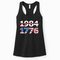 Resist 1984 and Return to 1776 Patriotic American Design Womens Tank Top
