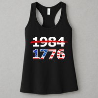 Resist 1984 and Return to 1776 Patriotic American Design Womens Tank Top
