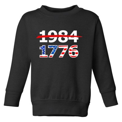Resist 1984 and Return to 1776 Patriotic American Design Toddler Sweatshirt
