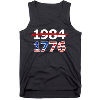 Resist 1984 and Return to 1776 Patriotic American Design Tank Top