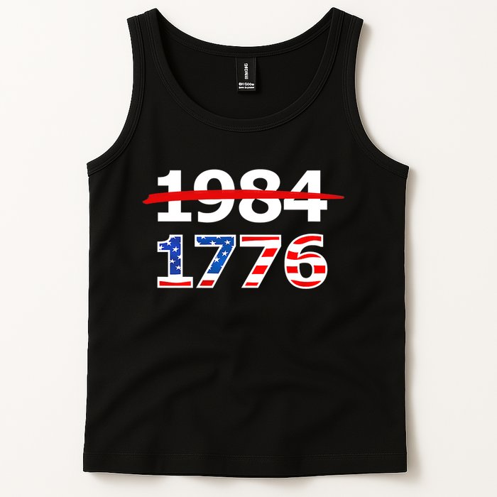 Resist 1984 and Return to 1776 Patriotic American Design Tank Top