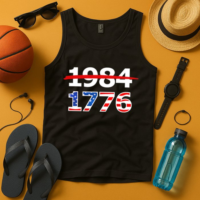 Resist 1984 and Return to 1776 Patriotic American Design Tank Top