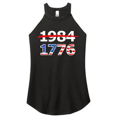 Resist 1984 and Return to 1776 Patriotic American Design Women's Perfect Tri Rocker Tank
