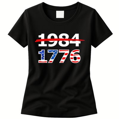 Resist 1984 and Return to 1776 Patriotic American Design Womens T-Shirt