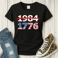 Resist 1984 and Return to 1776 Patriotic American Design Womens T-Shirt