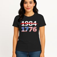 Resist 1984 and Return to 1776 Patriotic American Design Womens T-Shirt