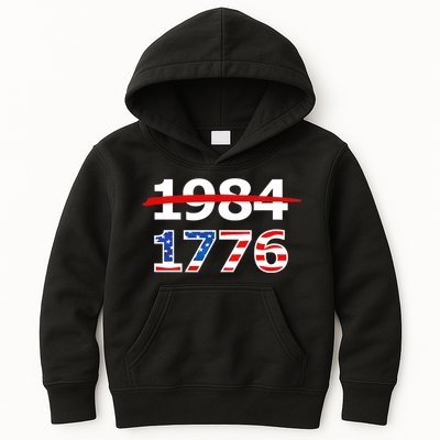 Resist 1984 and Return to 1776 Patriotic American Design Kids Hoodie