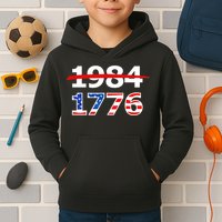 Resist 1984 and Return to 1776 Patriotic American Design Kids Hoodie