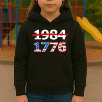Resist 1984 and Return to 1776 Patriotic American Design Kids Hoodie