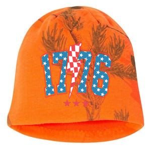 Retro 1776 America Flag 4th Of July Kati - Camo Knit Beanie