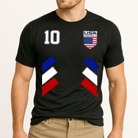 Retro 10 American Football USA Soccer Flag Cooling Performance Crew T-Shirt