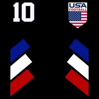 Retro 10 American Football USA Soccer Flag Long Sleeve Shirt