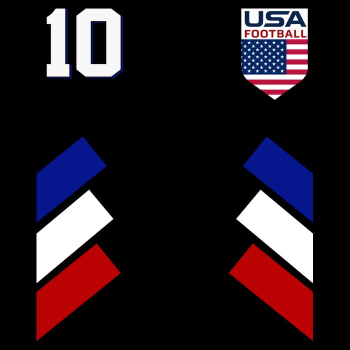 Retro 10 American Football USA Soccer Flag Long Sleeve Shirt
