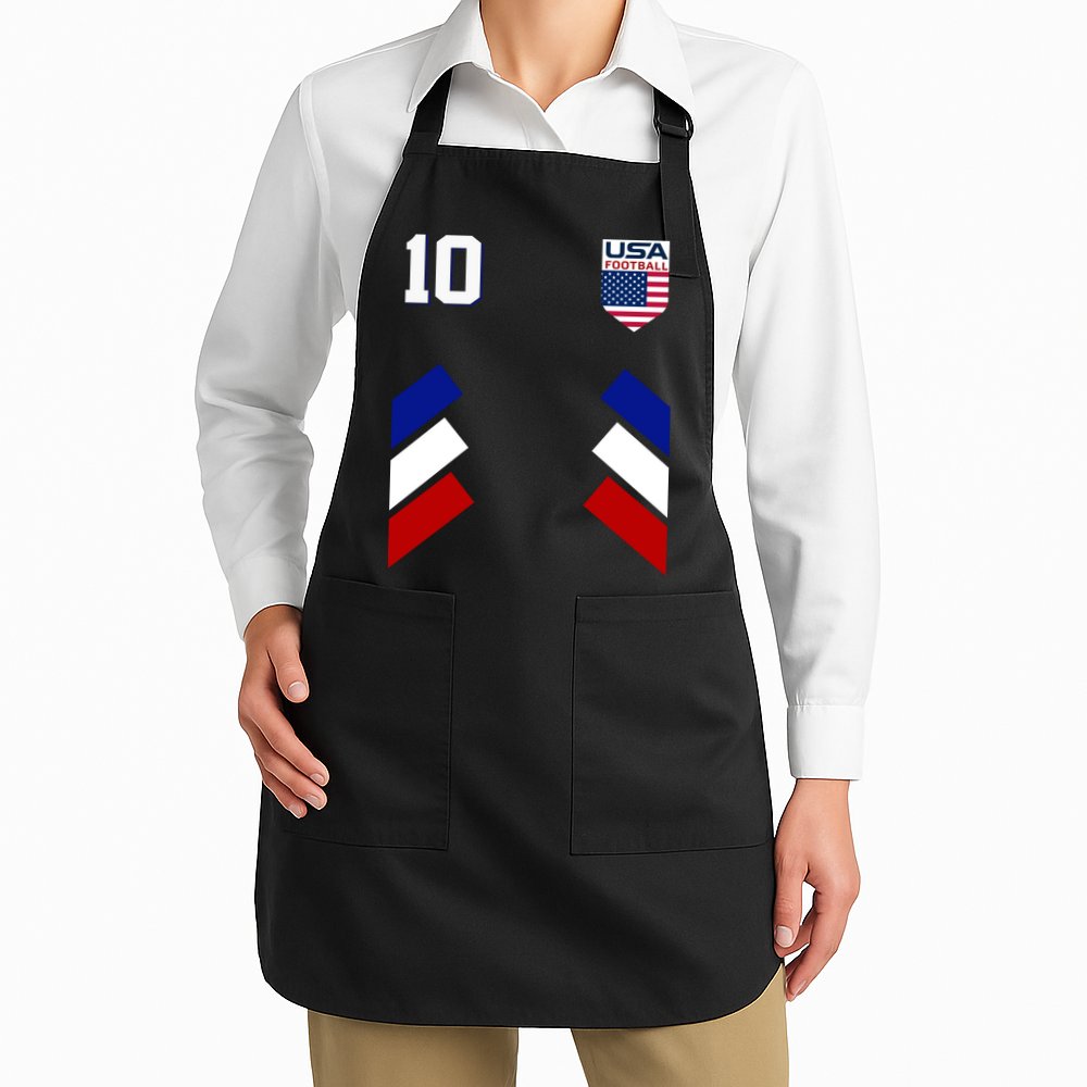 Retro 10 American Football USA Soccer Flag Apron
