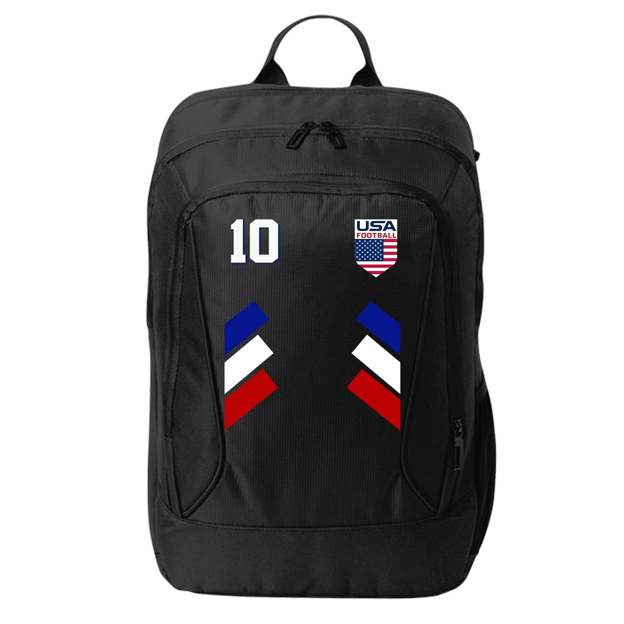 Retro 10 American Football USA Soccer Flag City Backpack