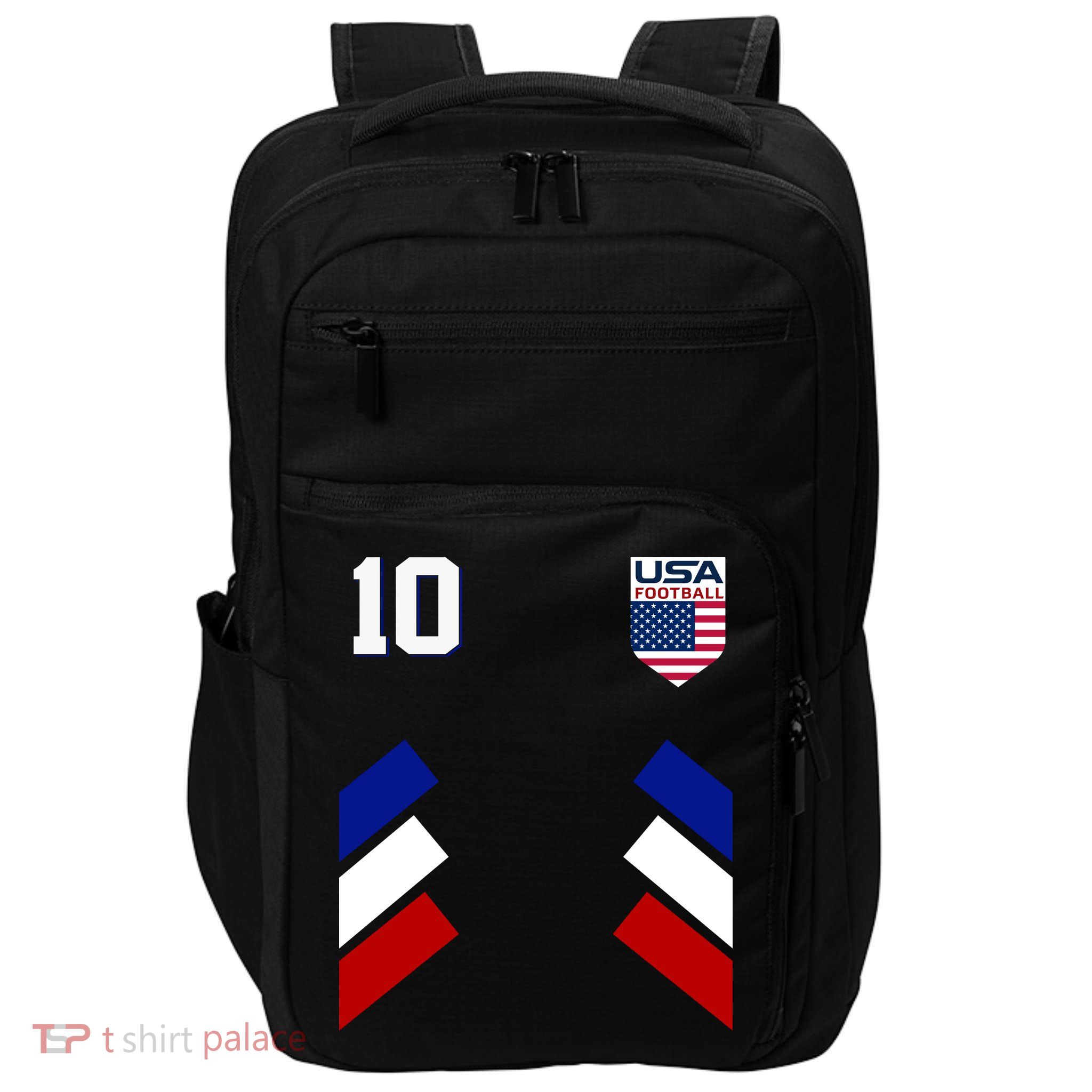 Retro 10 American Football USA Soccer Flag Impact Tech Backpack