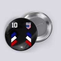 Retro 10 American Football USA Soccer Flag Button