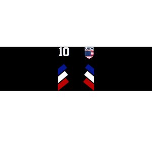 Retro 10 American Football USA Soccer Flag Bumper Sticker