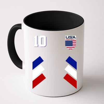 Retro 10 American Football USA Soccer Flag Mug