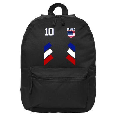 Retro 10 American Football USA Soccer Flag 16 in Basic Backpack