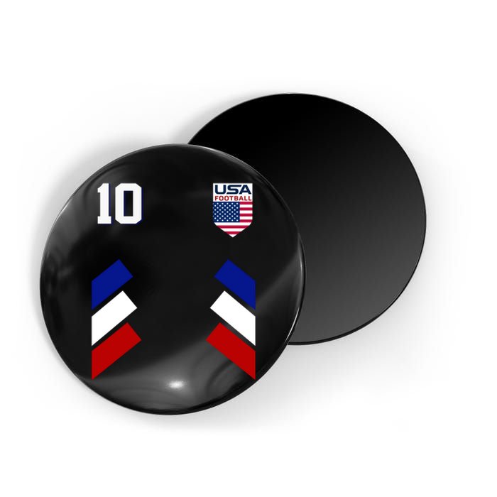 Retro 10 American Football USA Soccer Flag Magnet