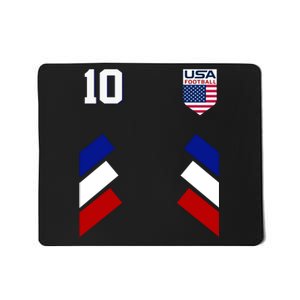 Retro 10 American Football USA Soccer Flag Mousepad