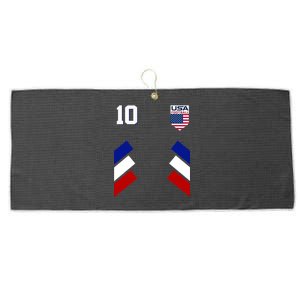 Retro 10 American Football USA Soccer Flag Large Microfiber Waffle Golf Towel