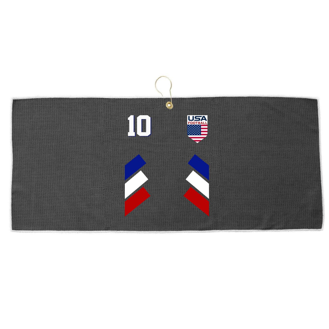 Retro 10 American Football USA Soccer Flag Large Microfiber Waffle Golf Towel