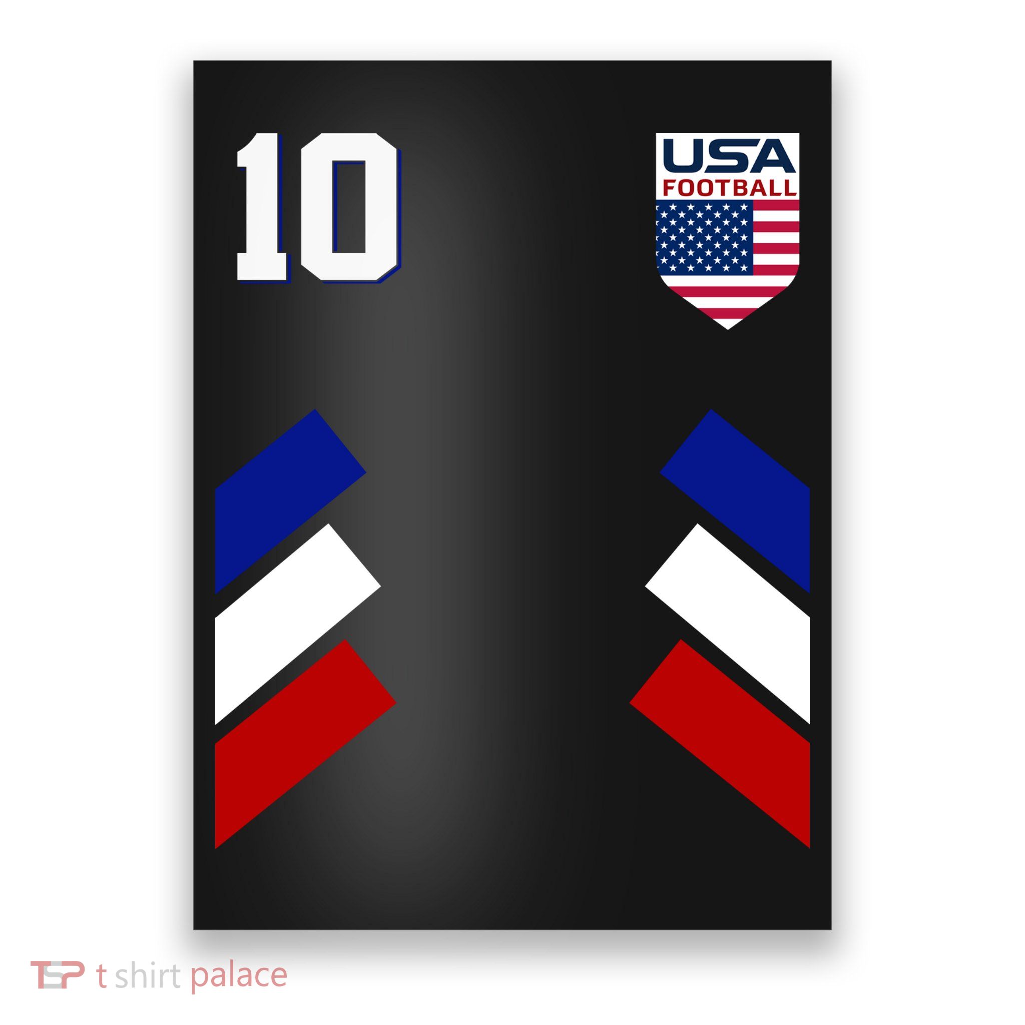 Retro 10 American Football USA Soccer Flag Poster