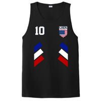 Retro 10 American Football USA Soccer Flag PosiCharge Competitor Tank