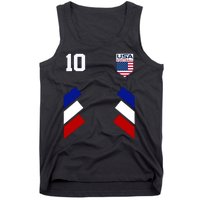 Retro 10 American Football USA Soccer Flag Tank Top