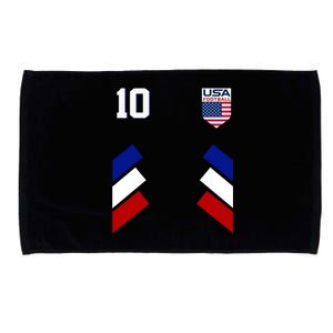 Retro 10 American Football USA Soccer Flag Microfiber Hand Towel