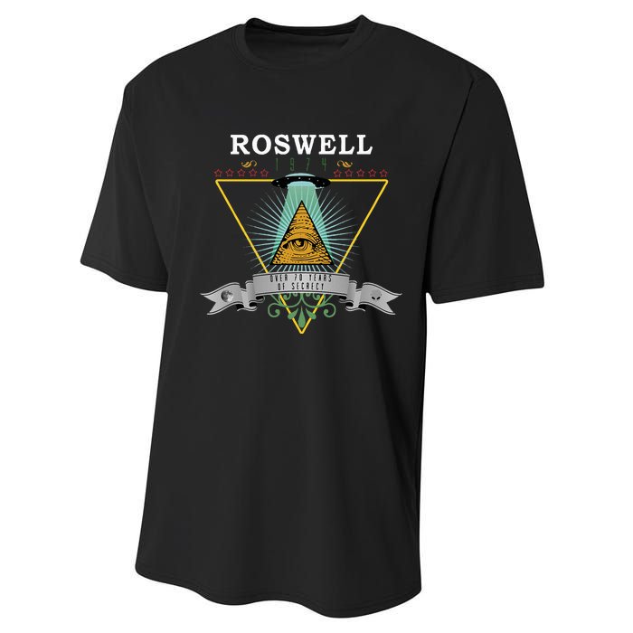 Roswell 1947 Alien Vintage Style Ufo Area 51 Performance Sprint T-Shirt