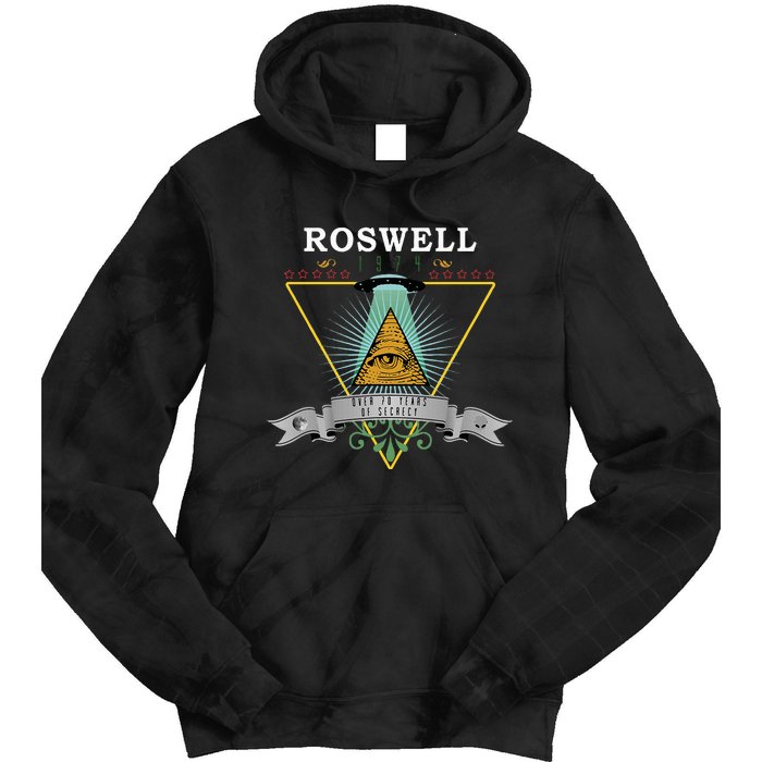 Roswell 1947 Alien Vintage Style Ufo Area 51 Tie Dye Hoodie